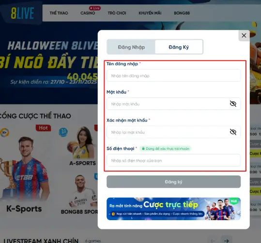 Huong dan tan thu cach tham gia choi Blackjack 8Live - Buoc 2