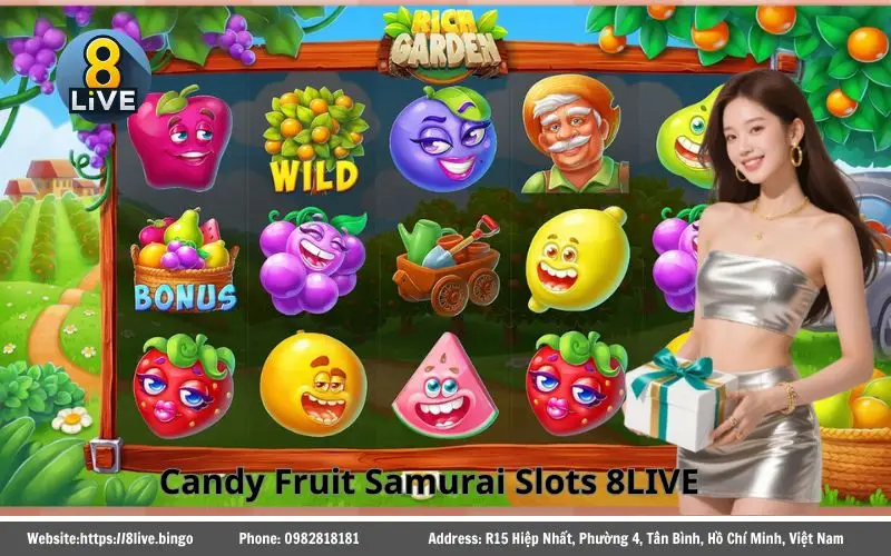candy fruit samurai slots 8live