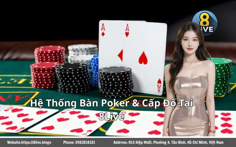 Hệ thống bàn chơi Poker tại 8Live