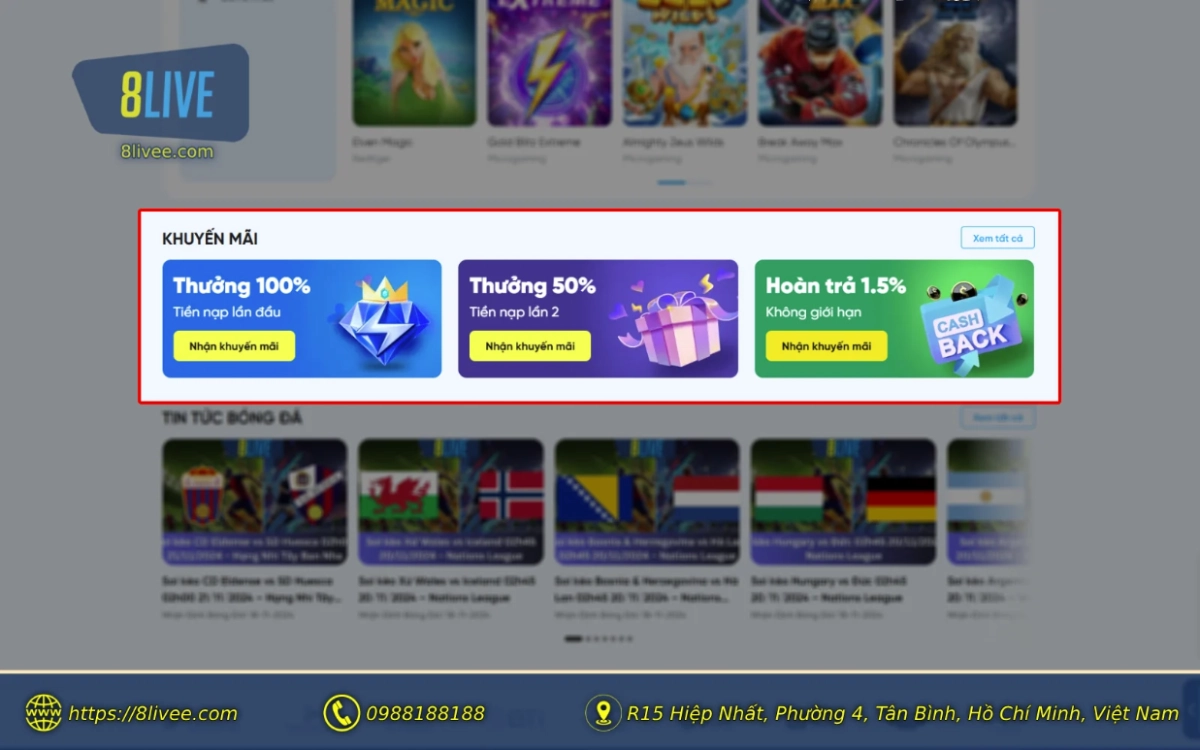8Live - Trang chủ 30 Các chương trình khuyến mãi siêu hấp dẫn tại 8LIVE