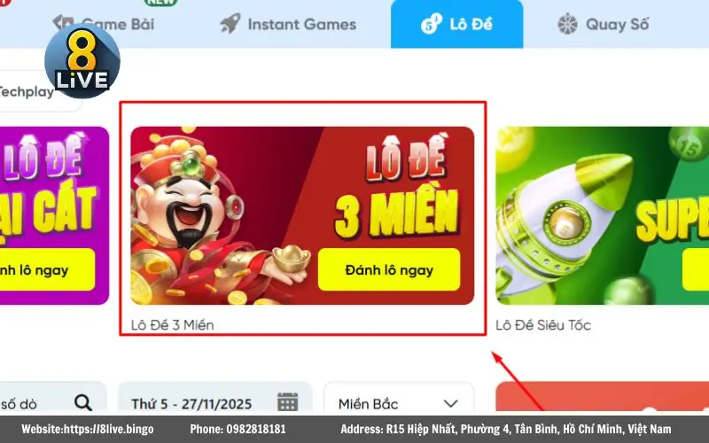 Hướng dẫn tham gia Lô Đề 3 Miền 8Live