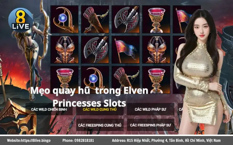 Kinh nghiệm chơi Elven Princesses Slots 8Live hốt bạc khủng mỗi ngày