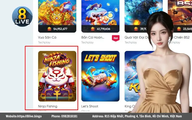 Hướng dẫn tham gia chơi Ninja Fishing 8Live